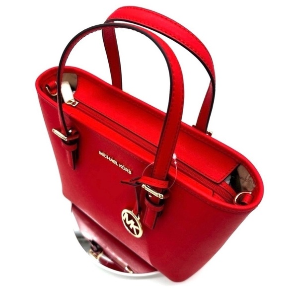 Michael Kors Jet Set Travel Extra-Small Top
Zip Tote Bag Red - Picture 8 of 9